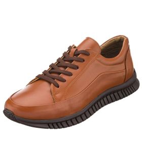 Costo Shoes G1053461 Taba Kauçuk Taban Büyük Numara Dana Derisi Rahat Geniş Kalıp Erkek Vip Spor Ayakkabı