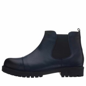 Costo Shoes GG1284 Lacivert Dana Derisi Rahat Geniş Kalıp Erkek Bot