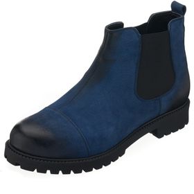 Costo Shoes GG1284 Lacivert Nubuk Dana Derisi Rahat Geniş Kalıp Erkek Bot
