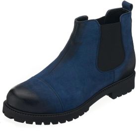 Costo Shoes GG1284 Lacivert Nubuk Dana Derisi Rahat Geniş Kalıp Erkek Bot
