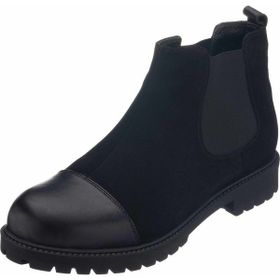 Costo Shoes GG1284 Siyah Süet Garnili Dana Derisi Rahat Geniş Kalıp Erkek Bot