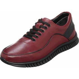 Costo Shoes GG1318 Bordo Dana Derisi Kauçuk Taban Rahat Geniş Kalıp Büyük Numara 4 Mevsim Erkek Ayakkabısı