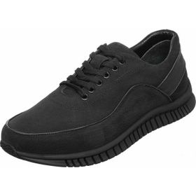 Costo Shoes GG1318 Siyah Dana Nubuk Kauçuk Taban Rahat Geniş Kalıp Büyük Numara 4 Mevsim Erkek Ayakkabısı