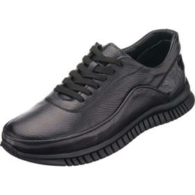 Costo Shoes GG1318 Siyah Dana Nubuk Kauçuk Taban Rahat Geniş Kalıp Büyük Numara 4 Mevsim Erkek Ayakkabısı