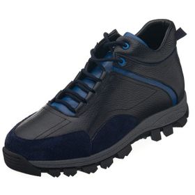 Costo Shoes GG1406 Lacivert Trekking Taban Büyük Numara Erkek Deri Bot