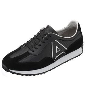 Costo Shoes GG18 Siyah Deri Termo Taban ve Rahat Geniş Kalıp Süet Erkek Deri Spor Ayakkabı