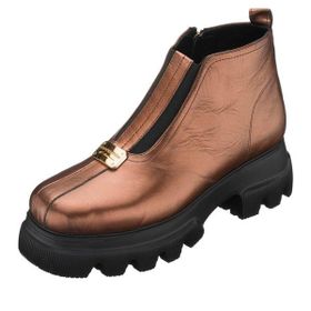 Costo Shoes GS1313 Platin Deri Kadın Bot rahat Şık hafif Eva Taban extra Geniş rahat kalıp
