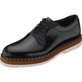 Costo Shoes GS4138 Siyah Açma Deri Eva taban Rahat Hafif Geniş Kalıp Premıum Serisi Büyük Numara Erkek Ayakkabı