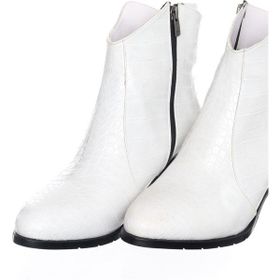 Costo Shoes K1002 Beyaz Anakonda Büyük Numara Bot Çizme