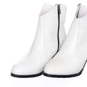 Costo Shoes K1002 Beyaz Anakonda Büyük Numara Bot Çizme