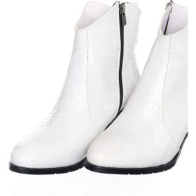 Costo Shoes K1002 Beyaz Anakonda Büyük Numara Bot Çizme