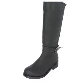 Costo Shoes K1011-2 Siyah Yağlı Nubuk Streç Büyük Numara Kadın Çizme