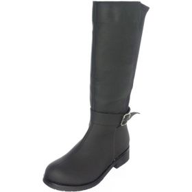 Costo Shoes K1011-2 Siyah Yağlı Nubuk Streç Büyük Numara Kadın Çizme