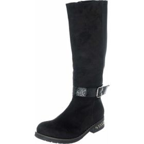 Costo Shoes K1011 Siyah Analin Streçli Büyük Numara Kadın Çizme