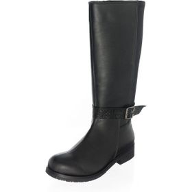 Costo Shoes K1011 Siyah Analin Streçli Büyük Numara Kadın Çizme