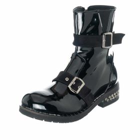 Costo Shoes K111-1 Siyah Rugan Kadın Bot
