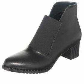 Costo Shoes K155 Lastikli 5 Pont Siyah Kadın Bot