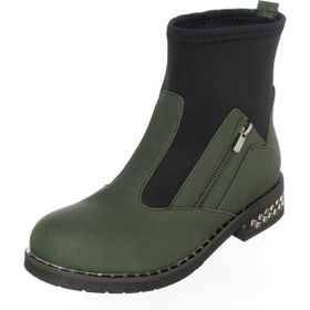 Costo Shoes K606 Haki Siyah Kadın Bot