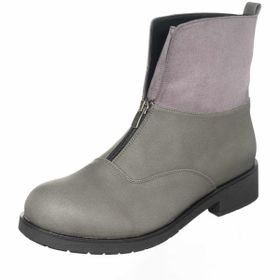 Costo Shoes K902 Gri Yağlı Nubuk Kadın Bot