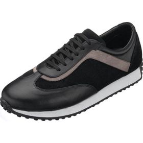 Costo Shoes KB77 Siyah - Gri Deri Rahat Şık Preimium Serisi Ganiş Rahat Kalıp Erkek Spor Ayakkabı