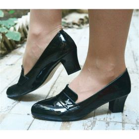 Costo Shoes KDR1266 Siyah Rugan Rahat Geniş Kalıp Özel Seri Büyük Numara Kadın Ayakkabısı
