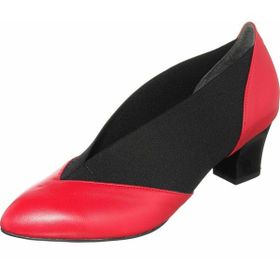 Costo Shoes KDR1914 Kırmızı Siyah Lastikli Büyük Numara Kadın Ayakkabı