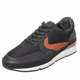 Costo Shoes KN1954 Siyah Büyük Numara Rahat Geniş Kalıp Erkek Üst Kalite Deri Spor Ayakkabı