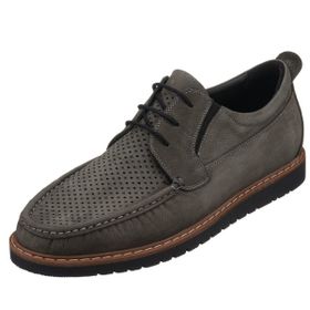 Costo Shoes KRT103 Gri Dana Nubuk Derisi Üst Kalite Rahat Geniş Kalıp Büyük Numara Kadın Ayakkabı