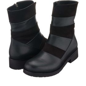 Costo Shoes LF1812 Siyah Süet Kadın Bot