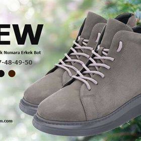 Costo Shoes MHG201 Beyaz Büyük Numara Dana Derisi Erkek Bot