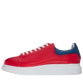 Costo Shoes MQ1000 45,5-46,5-47,5-48,5-49,5-50,5 M.Queen Tarzı Kırmızı-Mavi Üst Kalite Ekstra Rahat Kalıp Vip Deri Büyük Numara Erkek Spor Ayakkabı