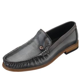 Costo Shoes NV02 Gri Açma Deri Microlight Hafif Taban Rahat Geniş Kalıp Premıum Serisi Erkek Ayakkabısı