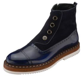 Costo Shoes NVN490 Lacivert Açma Deri Eva Taban Büyük Numara Erkek Bot