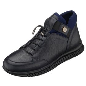 Costo Shoes OGS611 Lacivert Deri Streçli Rahat Geniş Kalıp Özel Seri Üst Kalite Yumaşak Deri Erkek Ayakkabı