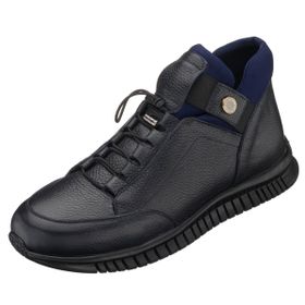 Costo Shoes OGS611 Lacivert Deri Streçli Rahat Geniş Kalıp Özel Seri Üst Kalite Yumaşak Deri Erkek Ayakkabı