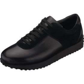Costo Shoes S4112 Siyah Deri Üst Kalite Rahat Geniş Kalıp Erkek Deri Spor Ayakkabı