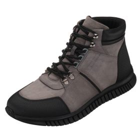 Costo Shoes S4512 Gri Nubuk Rahat Geniş Kalıp Kauçuk Taban Deri Üst Kalite Erkek Bot