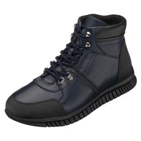 Costo Shoes S4512 Lacivert Rahat Geniş Kalıp Kauçuk Taban Deri Üst Kalite Erkek Bot