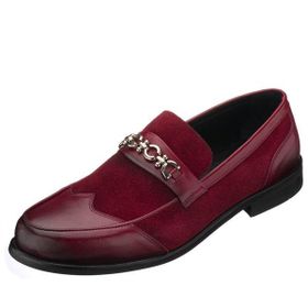 Costo Shoes TR1071 Bordo Deri Özel Seri El İşçiliği Rahat Şık Tasarım Premium Serisi Erkek Ayakkabı