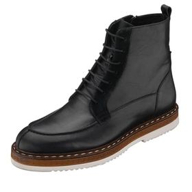 Costo Shoes TR1923 Siyah Deri Erkek Hafif Şık Eva Taban Rahat Geniş Kalıp Premium Serisi Ayakkabı