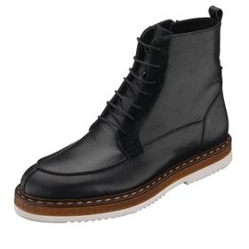 Costo Shoes TR1923 Siyah Deri Erkek Hafif Şık Eva Taban Rahat Geniş Kalıp Premium Serisi Ayakkabı