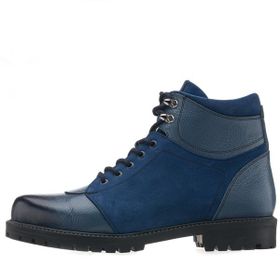 Costo Shoes YN2022 Lacivert Büyük Numara Dana Derisi Erkek Bot