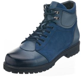 Costo Shoes YN2022 Lacivert Büyük Numara Dana Derisi Erkek Bot