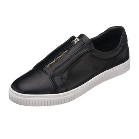 Costo Shoes Yusuf-01 Siyah Deri Gündelik Erkek Spor Ayakkabı