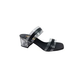 Cotcolic 01221 Deri Şeffaf Topuk Fashion Kadın Terlik