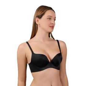 Cotonhause 336045 Lotus Lazer Kesim Push Up Siyah Kadın Sütyen