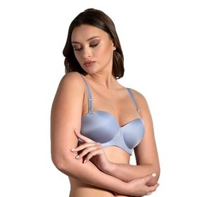 Cotonhause 336050 Straplez Lotus Lazer Kesim Boş Cup Mavi Kadın Sütyen