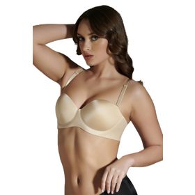 Cotonhause 336050 Straplez Lotus Lazer Kesim Boş Cup Ten Renk Kadın Sütyen