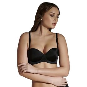 Cotonhause 336055 Straplez Lotus Lazer Kesim Push Up Siyah Kadın Sütyen