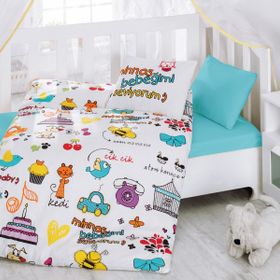Cotton Box %100 Pamuk Beyaz Bebek Nevresim Takımı